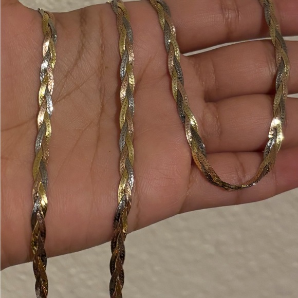 Italian Sterling Silver 925 Twist Chain Necklace and Bracelet ✨Modern Design